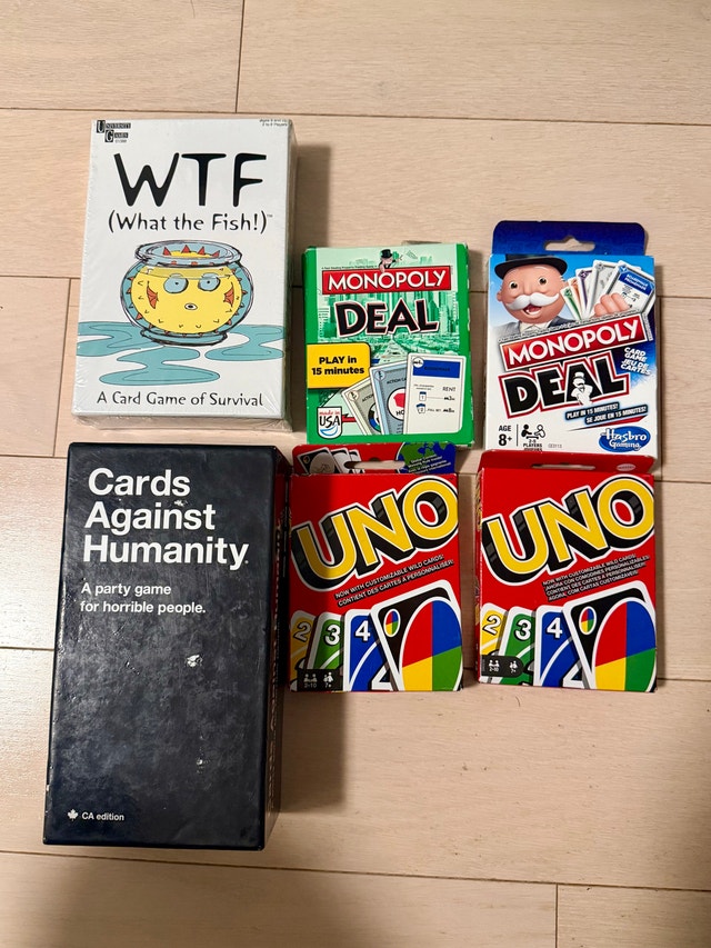 Card & Board Games – Uno, Monopoly Deal, Cards Against Humanity