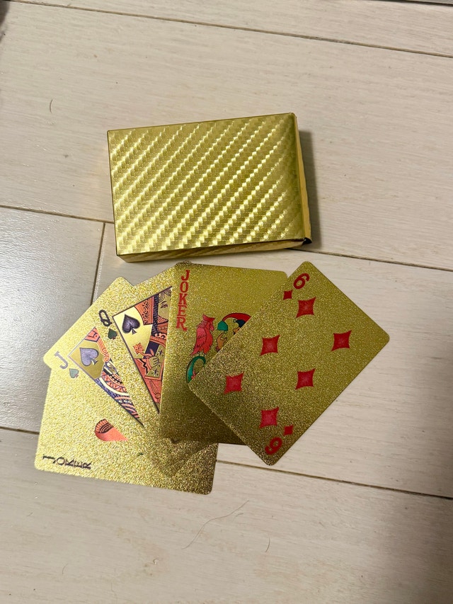 Gold Foil Waterproof Playing Cards Deck