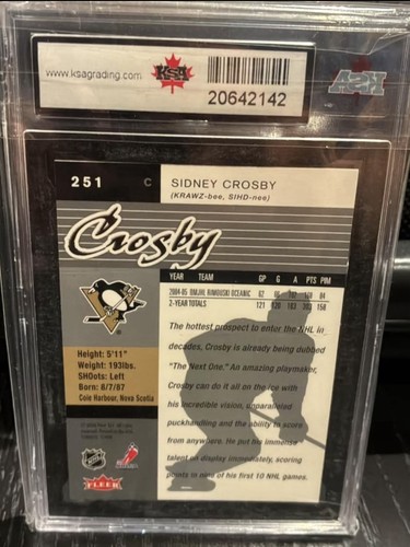 Sidney Crosby Rookie card Fleer Ultra Gem Mint - photo 2