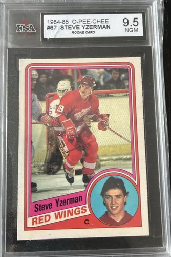 1984-85 OPC #67 Steve Yzerman Rookie Card KSA 9.5