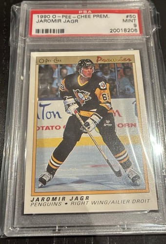 JAROMIR JAGR 1990 O-PEE-CHEE PREMIER ROOKIE CARD #50 PSA 9