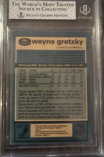 1981-82 O-Pee-Chee Hockey Wayne Gretzky #106 BVG 4 - photo 2