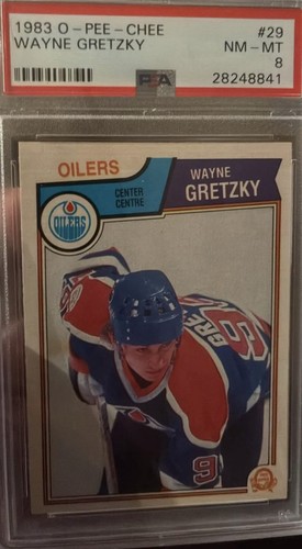 1983 OPC #29 Wayne Gretzky PSA 8 Near Mint-Mint HOF Oilers