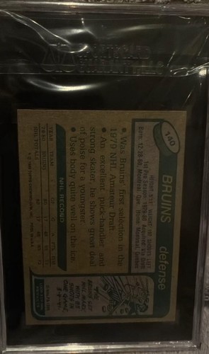 1980-81 Topps Ray Bourque Hockey Rookie Card SGC 8 - photo 2