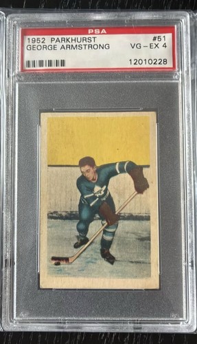 1952 Parkhurst #51 George Armstrong Rookie PSA 4