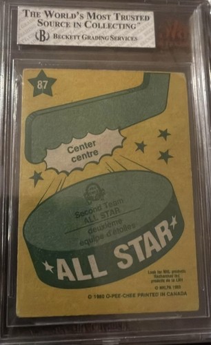 1980 O-Pee-Chee Wayne Gretzky 2nd Team All-Star #87 BVG 2.5 - photo 2