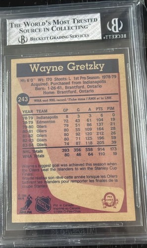 1984-85 O-Pee-Chee Wayne Gretzky #243 BGS 7.5 - photo 2