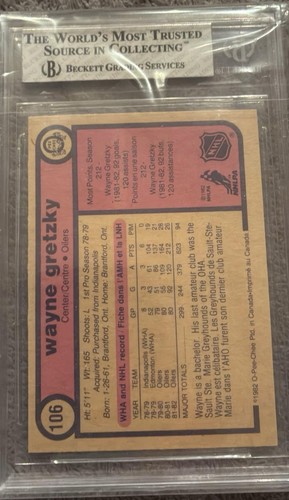 1982-83 O-Pee-Chee Wayne Gretzky BVG 6 Edmonton Oilers #106 - photo 2