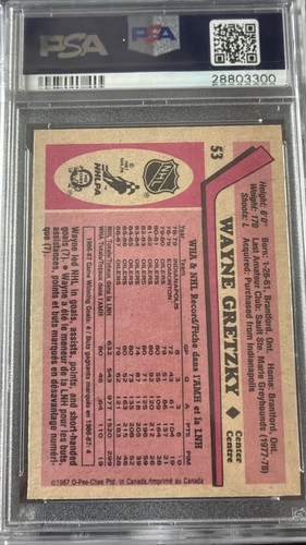 1987-88 O-Pee-Chee #53 Wayne Gretzky | PSA 8 NM-MT | Oilers - photo 2