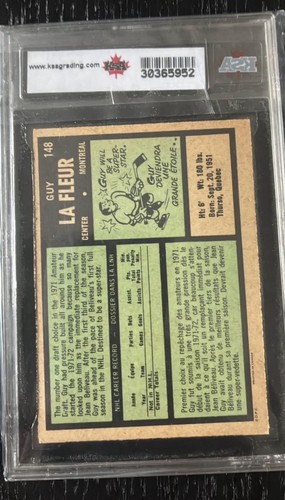 Guy Lafleur rookie card Ksa Graded 6.5 - photo 2