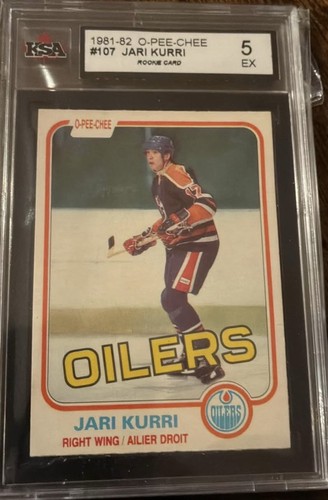 81-82 O-Pee-Chee Jari Kurri Rookie KSA 5 Edmonton Oilers #107