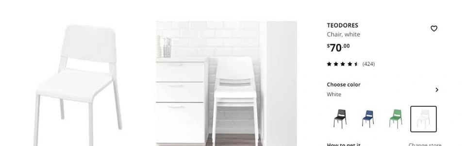 IKEA White Teodores Chairs (ORIG $70) - photo 2