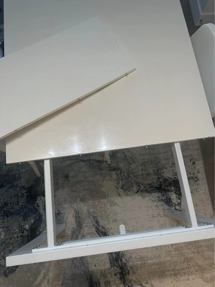 White Extendable Dining Table - photo 3