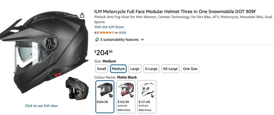 New Motorcycle Full Face Modular Helmet Three in One Snowmobile - photo 4