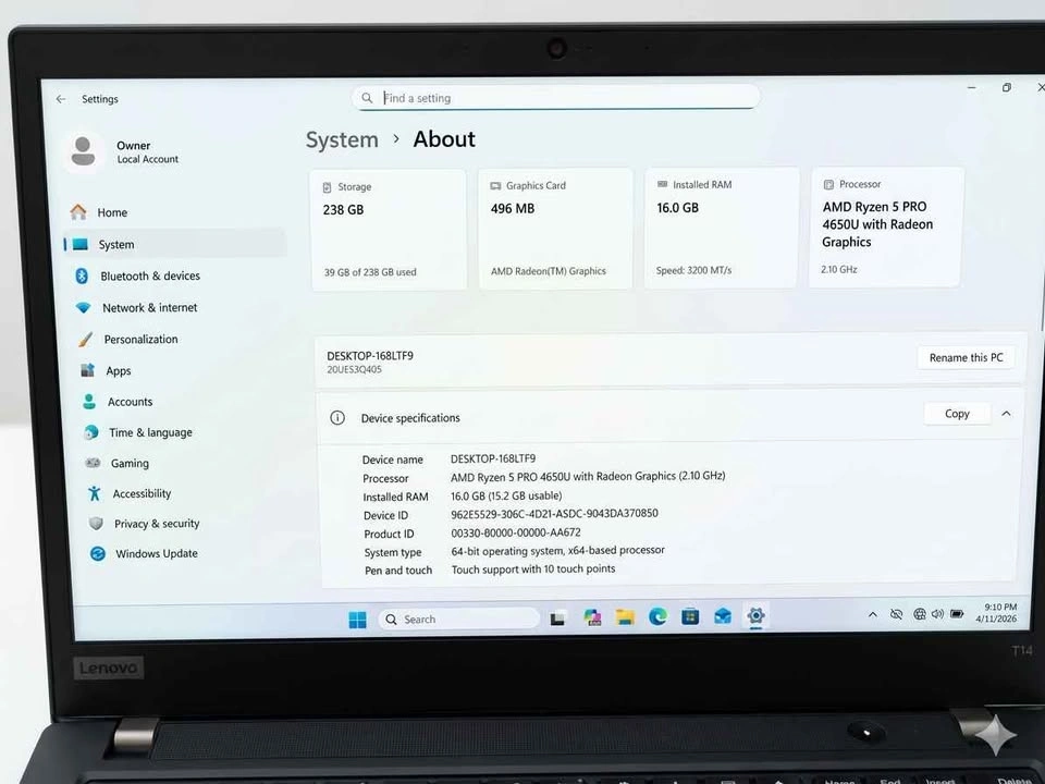 Lenovo ThinkPad X13 Ryzen 5 PRO - 16GB RAM - 256GB SSD - photo 3