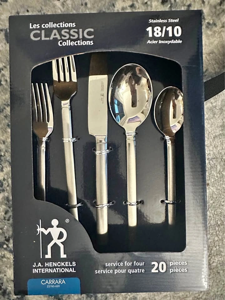 NEW*Henckels 20-Pc 18/10 Stainless Steel Flatware (selling 2)