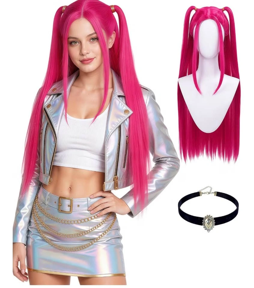 New Mira k-pop demon hunter adult pink wig - photo 2