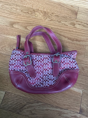 Vintage Coach Soho Signature C Demi Hobo Bag Cherry Red - photo 2