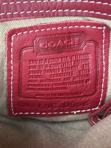 Vintage Coach Soho Signature C Demi Hobo Bag Cherry Red - photo 4