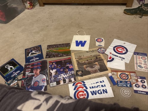 Chicago Cubs Memorabilia Fan Lot - 2016 Champions Issue, Decals,