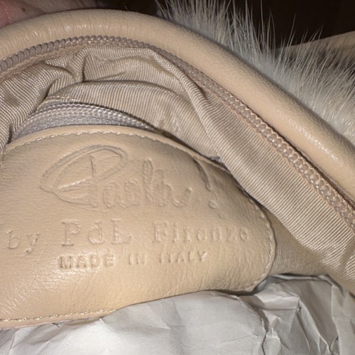 Paola by PdL Firenze Beige Fur Shoulder Bag with Chain Strap - photo 2