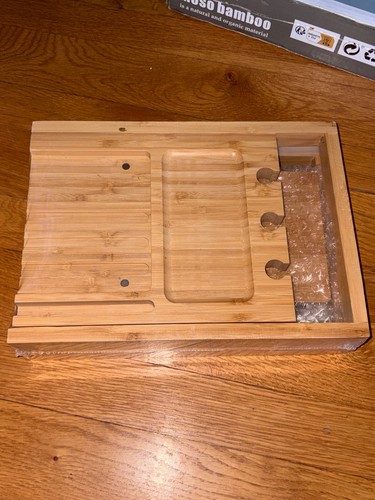 Utoplike Bamboo Bathtub Tray Caddy Expandable Tub Organizer - photo 2