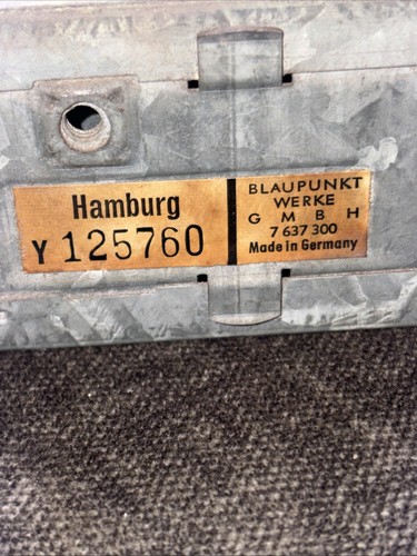 1967 1968 Blaupunkt Hamburg Radio 7637300 Porsche 911 912 - photo 4