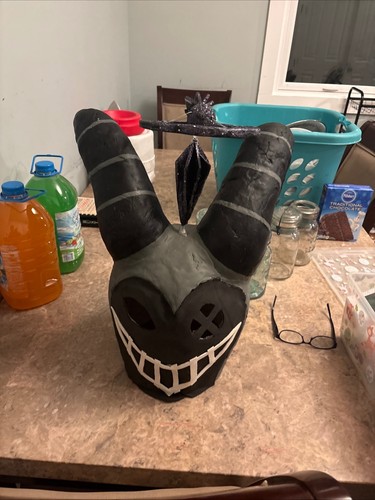 Custom Hazbin Hotel Lute Exorcist Cosplay Helmet / Mask Prop