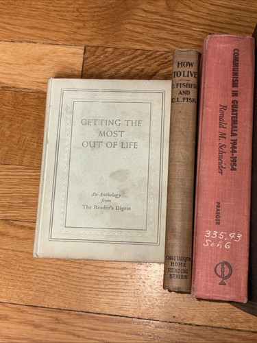 Lot of 6 Antique/Vintage Staging Display Decor Books Faux Leathe - photo 3