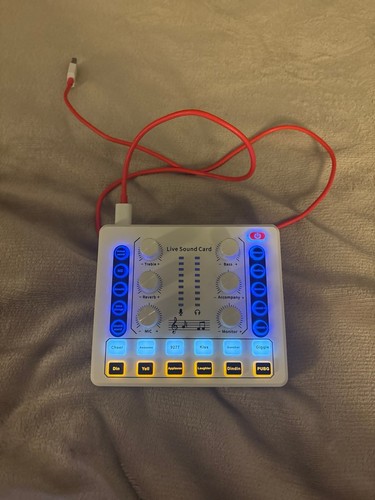 Live Sound Card External USB Audio Mixer Controller White