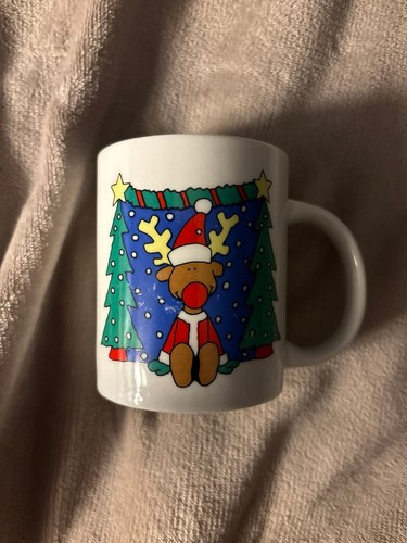 Christmas Mug Sanyei Holiday Reindeer & Santa Claus Coffee Mug
