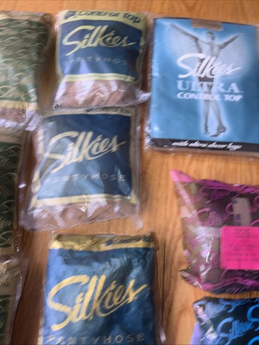VINTAGE LOT OF 19 PANTYHOSE SILKIES NO NONSENSE MULTI COLORS SEA - photo 3
