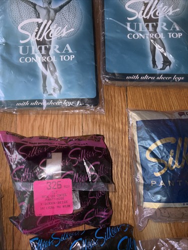 VINTAGE LOT OF 19 PANTYHOSE SILKIES NO NONSENSE MULTI COLORS SEA - photo 4