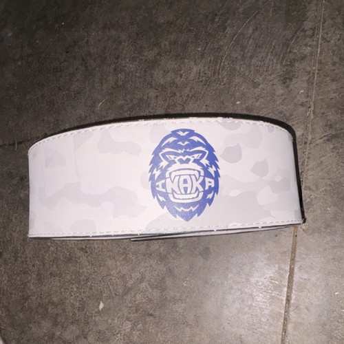 INAKA White Camo Leather Powerlifting Belt Lever Buckle - photo 4