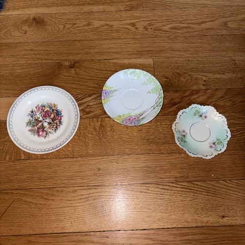 Lot Of 3 Vintage Saucers, Mismatch, Small Plates Replacement, Fa