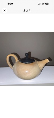 Vintage Pier 1 Imports Kioko Hand-Painted Stoneware Teapot Abstr - photo 2