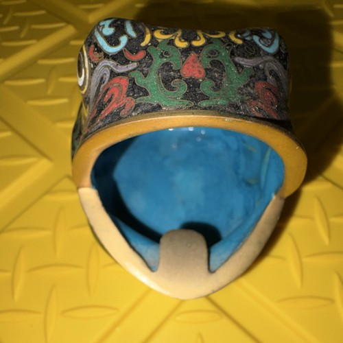Vintage Chinese Cloisonné Frog Ashtray or Incense Burner - photo 2