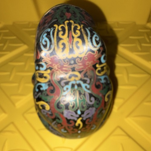 Vintage Chinese Cloisonné Frog Ashtray or Incense Burner - photo 4