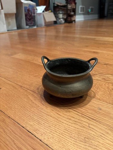 Antique 19th Century Chinese Gilt Bronze Scholar Incense Pot - photo 2