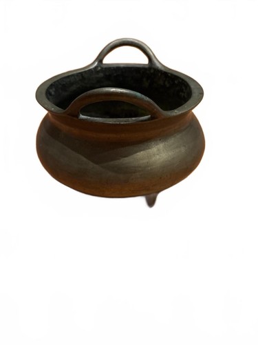 Antique 19th Century Chinese Gilt Bronze Scholar Incense Pot - photo 4