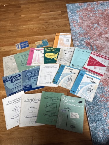 19 Vintage Band Method Sheet Music Books