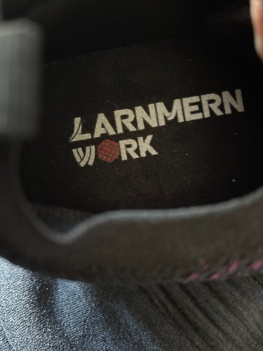 New LARNMERN Steel Toe Work Shoes Slip On Lightweight Safety Sne - photo 2