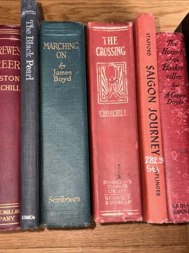 Lot of 11 Vintage Old Hardcover Books for Decor - photo 5