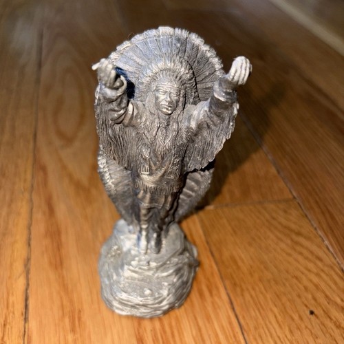 Vintage Fine Pewter Mark of the Gryphon Figurine Signed Vail