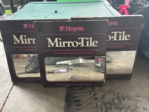Vintage HOYNE Mirro-Tile 12x12 Plate Glass Mirror Tiles 3 Boxes