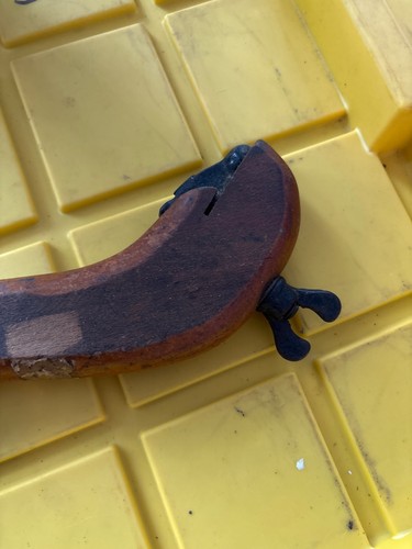 Rare Antique Wood & Metal Scraper Chisel Handle Tool - photo 4