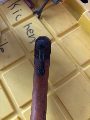 Rare Antique Wood & Metal Scraper Chisel Handle Tool - photo 5