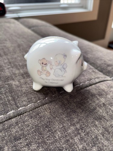 PRECIOUS MOMENTS 1986 May Your Christmas be Delicious Piggy Bank
