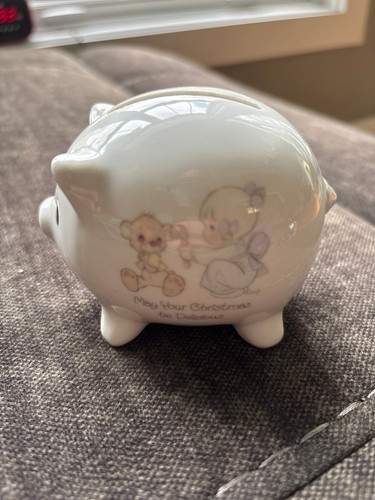 PRECIOUS MOMENTS 1986 May Your Christmas be Delicious Piggy Bank - photo 3