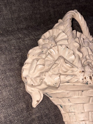 Antique Hubley Cast Iron Flower Basket Doorstop - photo 2